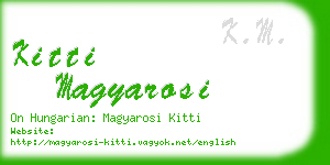 kitti magyarosi business card